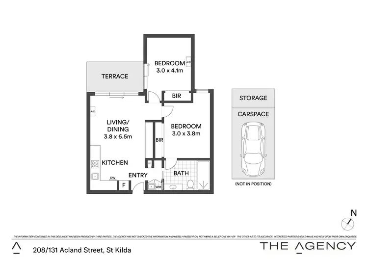 Floorplan of Homely apartment listing, 208/131 Acland Street, St Kilda VIC 3182