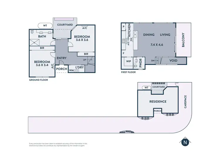 Floorplan of Homely townhouse listing, 2/16 Hotham Street, Preston VIC 3072
