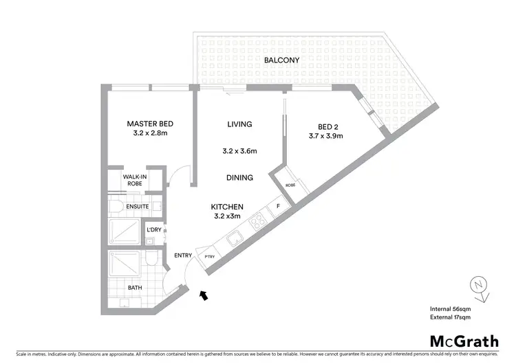 Floorplan of Homely apartment listing, 203/18 Malone Street, Geelong VIC 3220