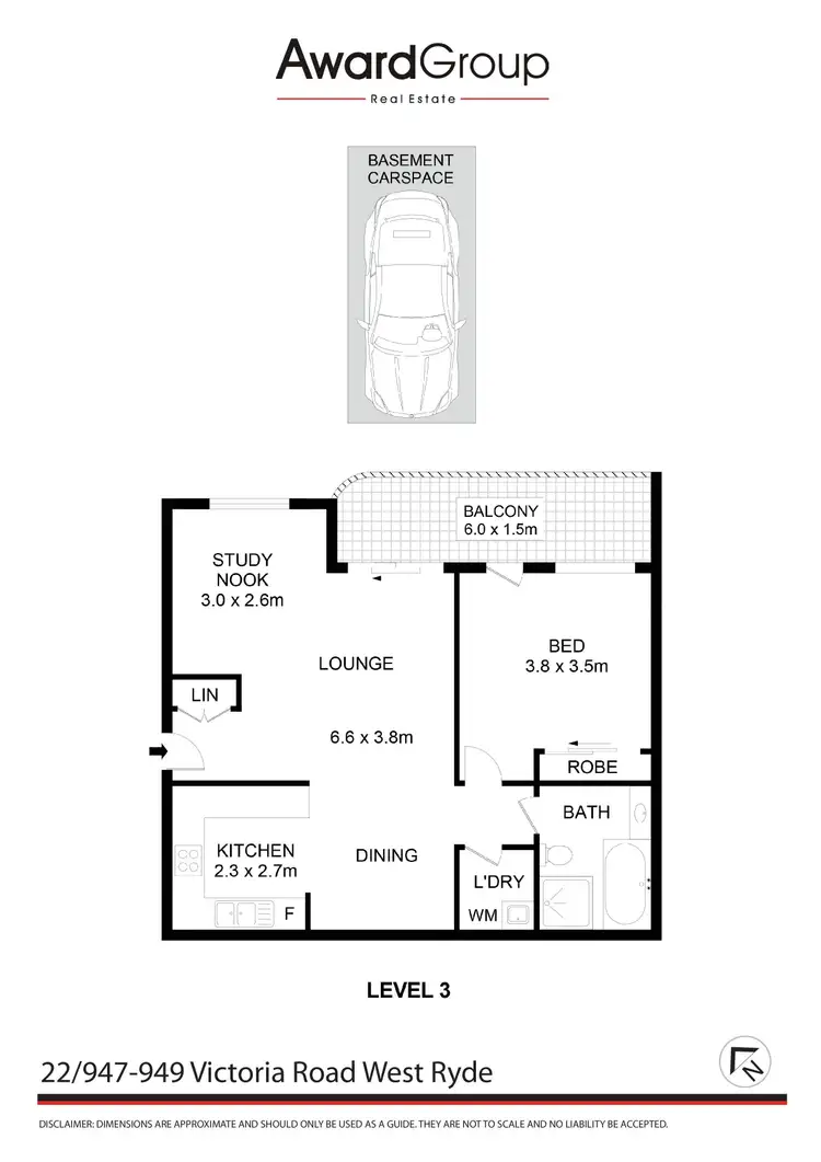 Floorplan of Homely unit listing, 22/947-949 Victoria Road, West Ryde NSW 2114