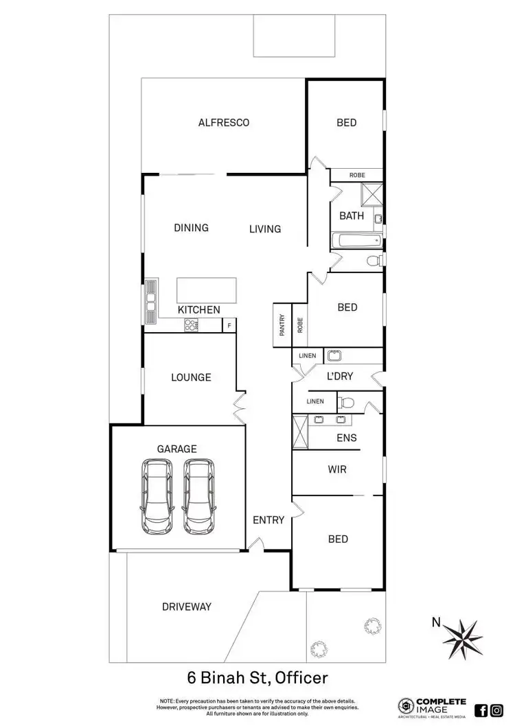 Floorplan of Homely house listing, 6 Binah Street, Officer VIC 3809