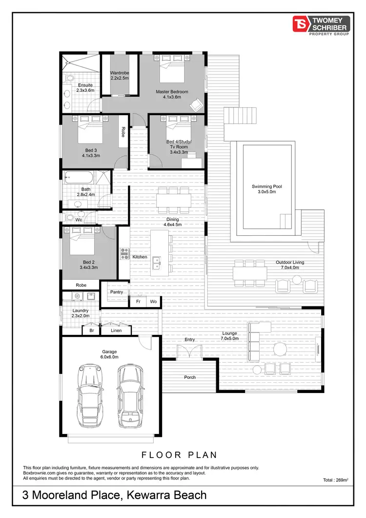 Floorplan of Homely house listing, 3 Mooreland Place, Kewarra Beach QLD 4879