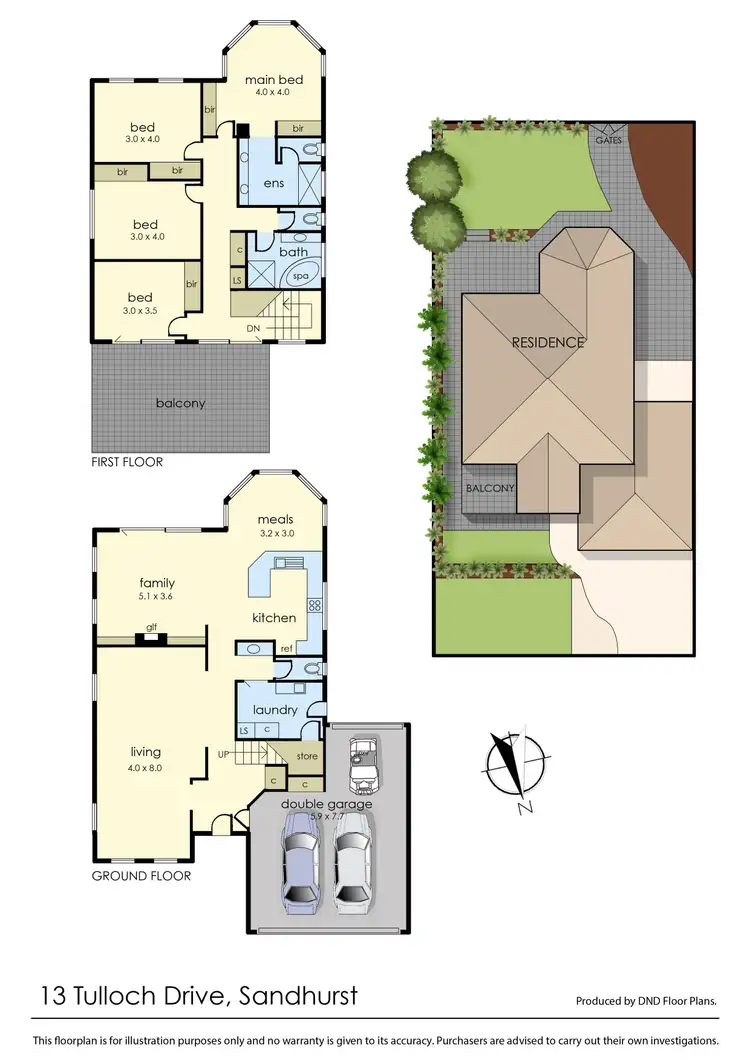 Floorplan of Homely house listing, 13 Tulloch Drive, Sandhurst VIC 3977