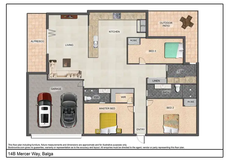 Floorplan of Homely villa listing, 14B Mercer Way, Balga WA 6061