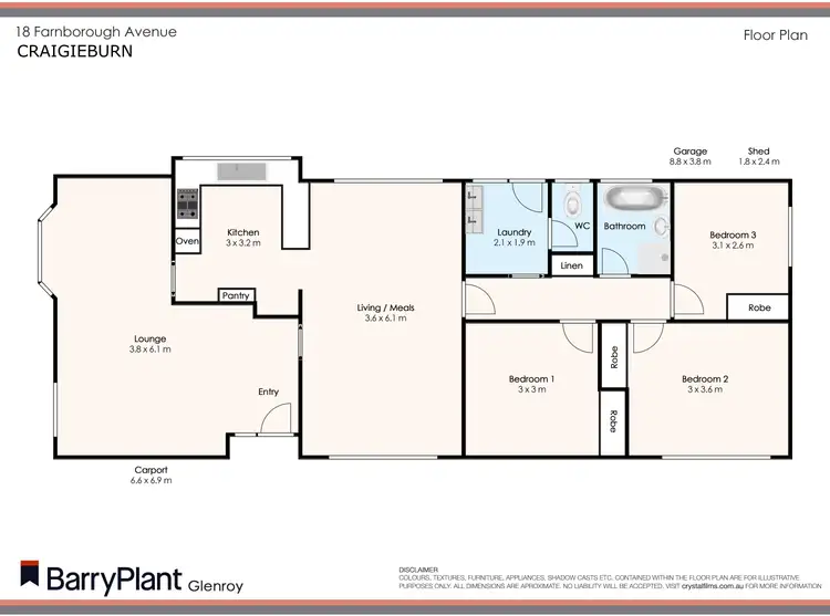 Floorplan of Homely house listing, 18 Farnborough Avenue, Craigieburn VIC 3064