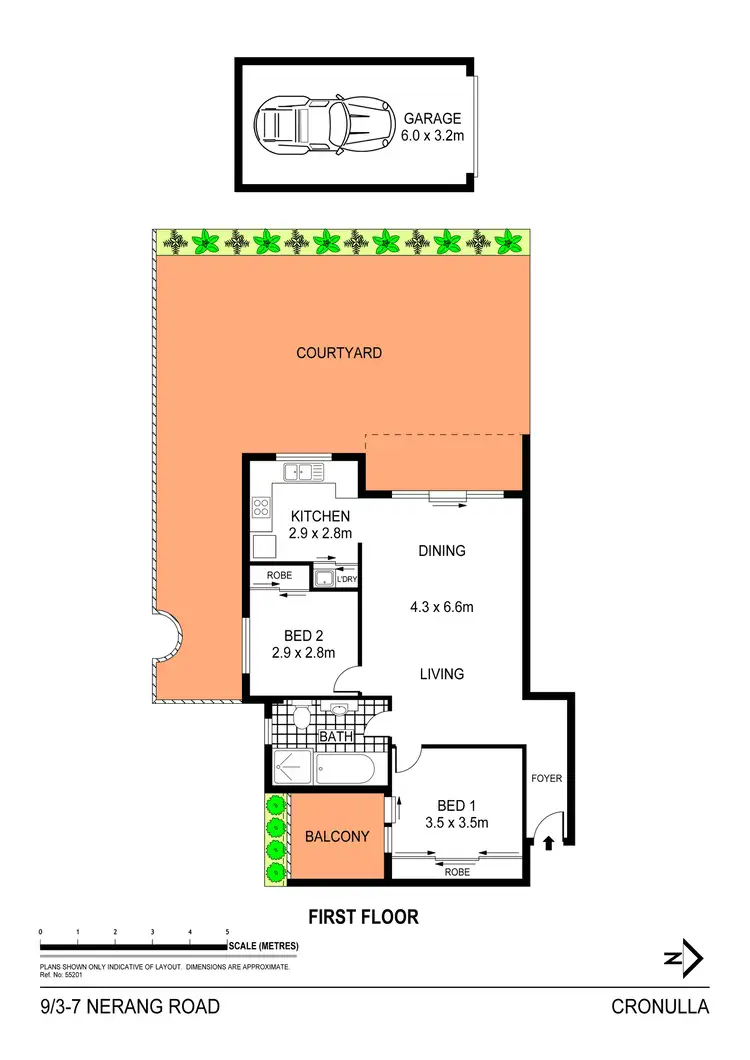 Floorplan of Homely apartment listing, 9/3 Nerang Road, Cronulla NSW 2230