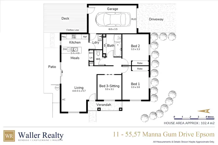 Floorplan of Homely unit listing, 11/55-57 Manna Gum Drive, Epsom VIC 3551