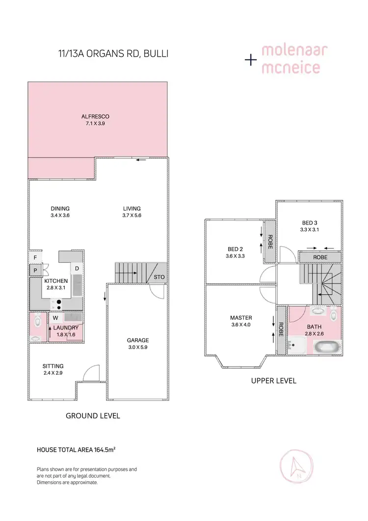 Floorplan of Homely townhouse listing, 11/13A Organs Road, Bulli NSW 2516