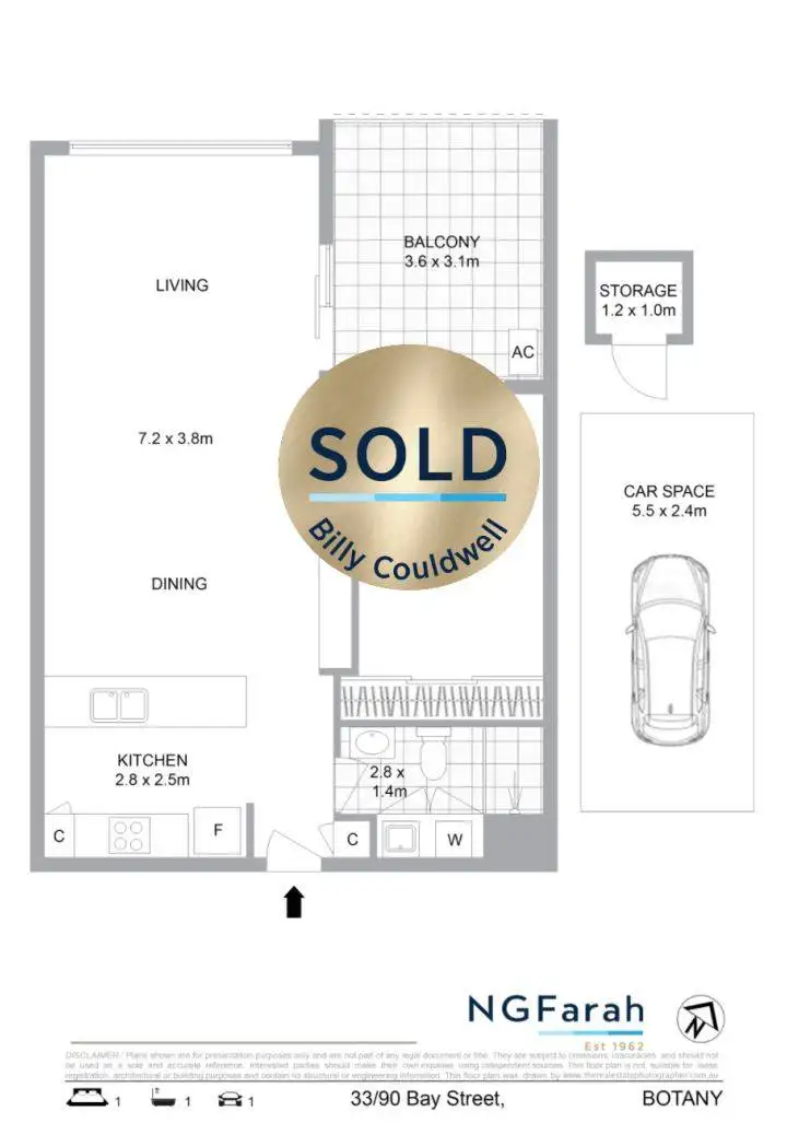 Floorplan of Homely apartment listing, 33/90 Bay Street, Botany NSW 2019