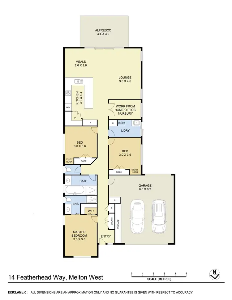 Floorplan of Homely house listing, 14 Featherhead Way, Harkness VIC 3337