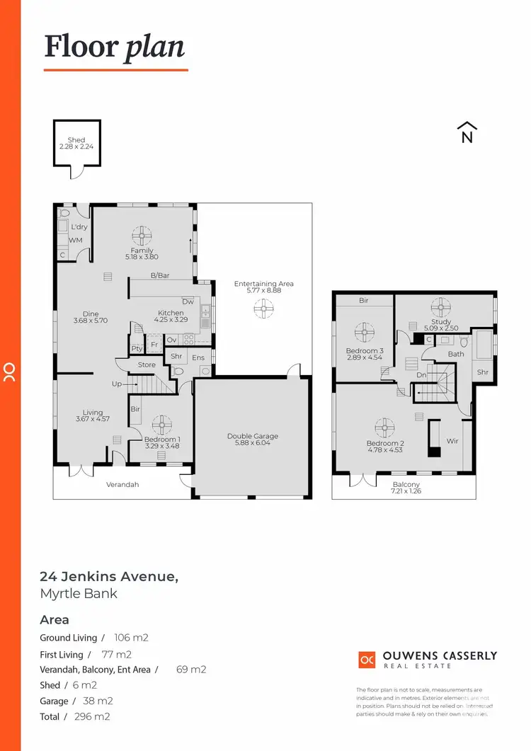 Floorplan of Homely house listing, 24 Jenkins Avenue, Myrtle Bank SA 5064