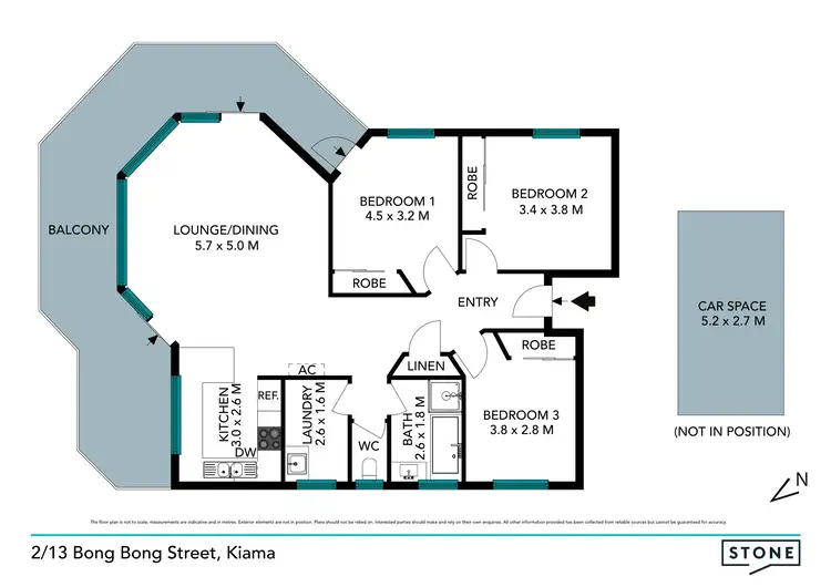 Floorplan of Homely apartment listing, 2/13 Bong Bong Street, Kiama NSW 2533