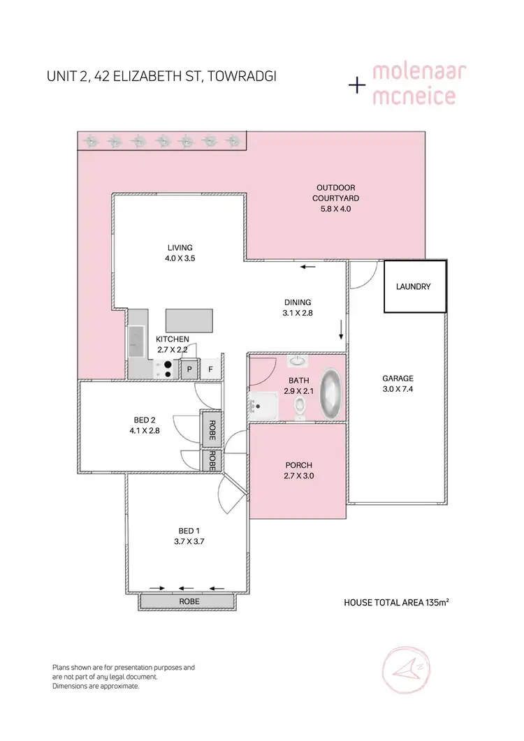 Floorplan of Homely villa listing, 2/42 Elizabeth Street, Towradgi NSW 2518