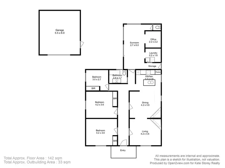 Floorplan of Homely house listing, 1 Burrows Avenue, Moonah TAS 7009