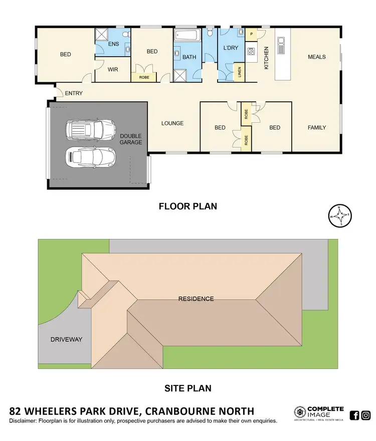 Floorplan of Homely house listing, 82 Wheelers Park Drive, Cranbourne North VIC 3977