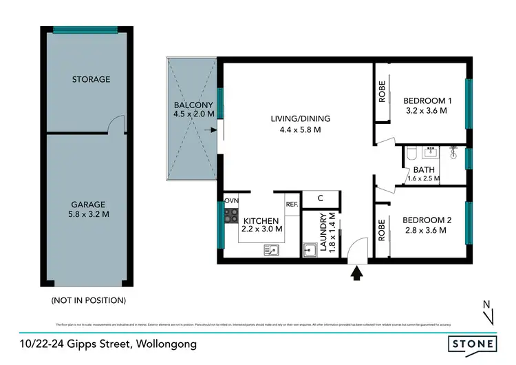 Floorplan of Homely apartment listing, 10/22-24 Gipps Street, Wollongong NSW 2500