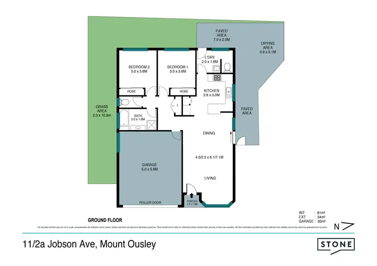 Floorplan of Homely villa listing, 11/2A Jobson Avenue, Mount Ousley NSW 2519