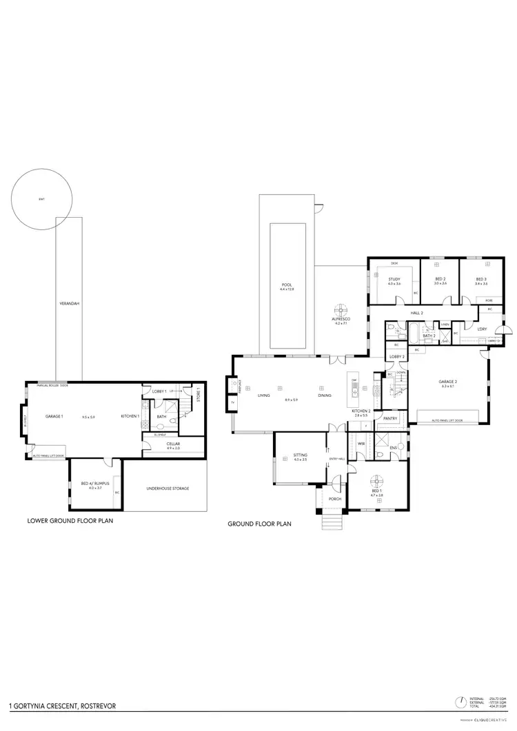 Floorplan of Homely house listing, 1 Gortynia Crescent, Rostrevor SA 5073
