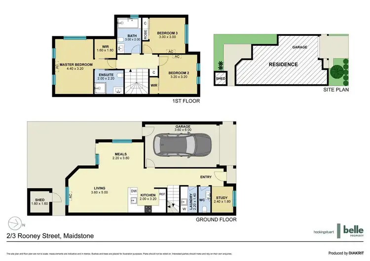 Floorplan of Homely townhouse listing, 2/3 Rooney Street, Maidstone VIC 3012