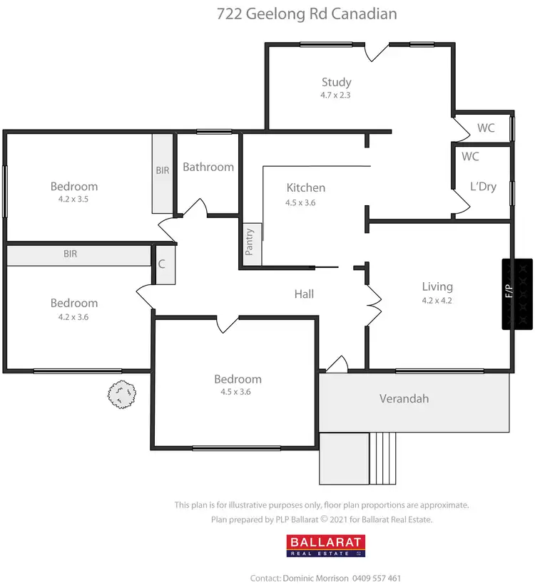 Floorplan of Homely house listing, 722 Geelong Road, Canadian VIC 3350