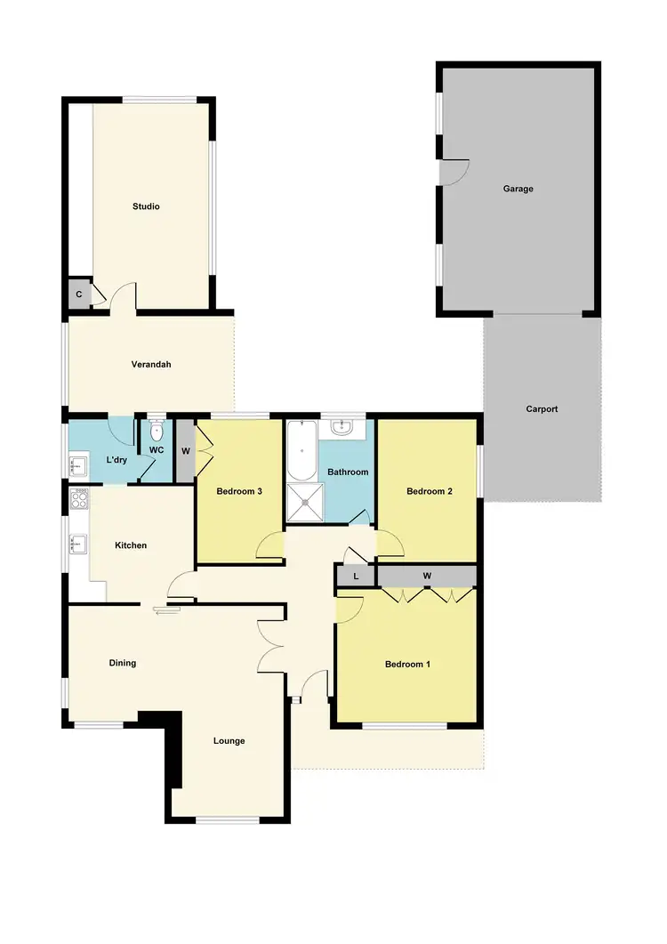 Floorplan of Homely house listing, 57 Cambridge Street, Wendouree VIC 3355