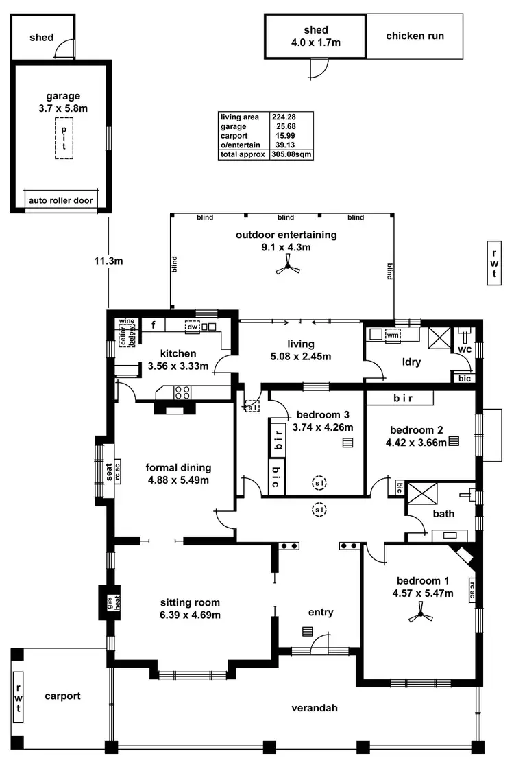 Floorplan of Homely house listing, 3 Martin Avenue, Fitzroy SA 5082