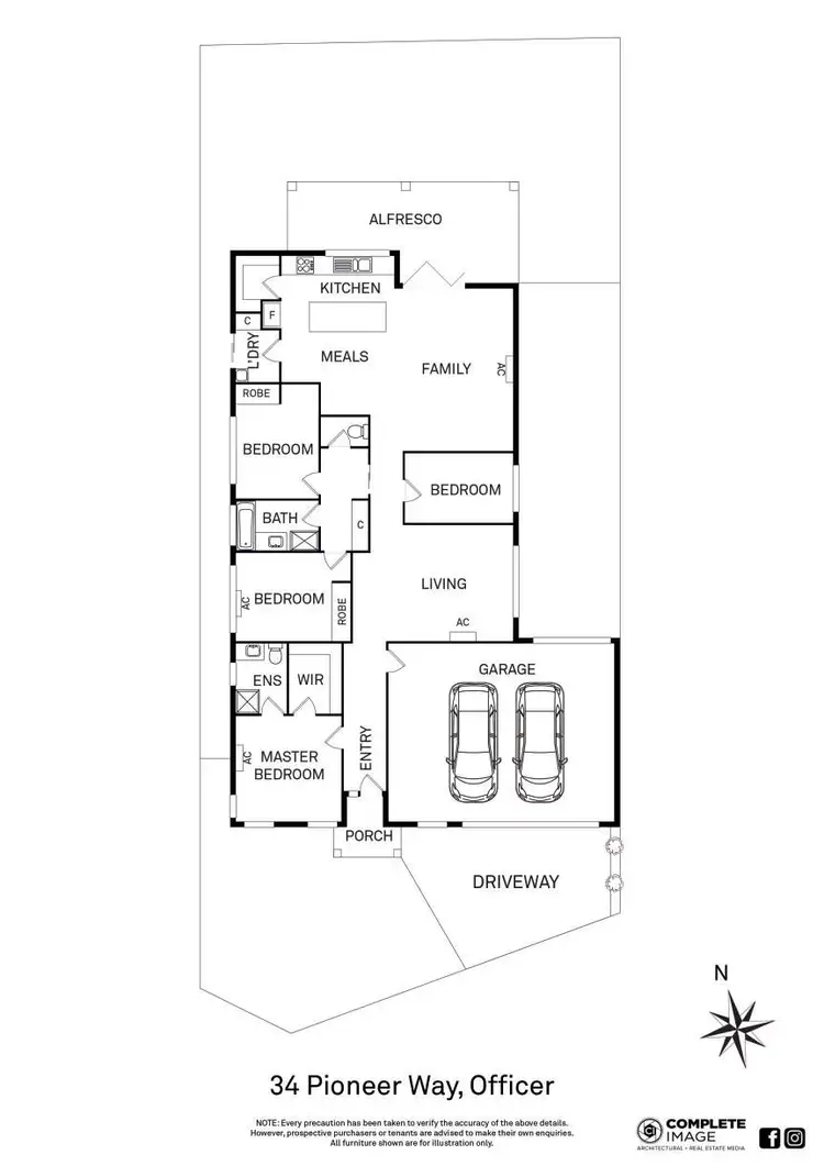 Floorplan of Homely house listing, 34 Pioneer Way, Officer VIC 3809