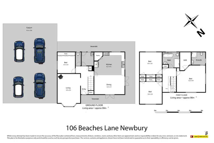 Floorplan of Homely house listing, 106 Beaches Lane, Newbury VIC 3458
