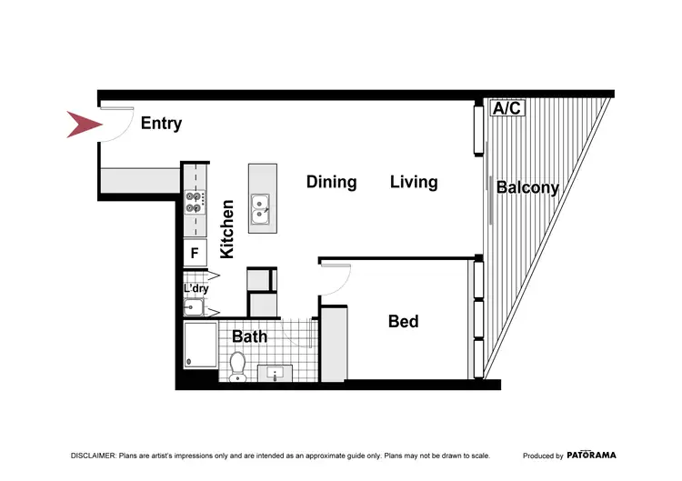 Floorplan of Homely apartment listing, 307/7 Irving Street, Phillip ACT 2606
