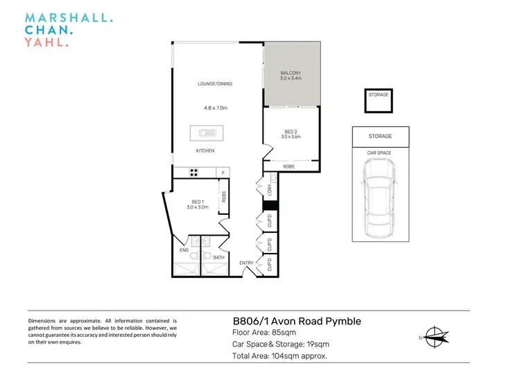 Floorplan of Homely apartment listing, B806/1 Avon Road, Pymble NSW 2073