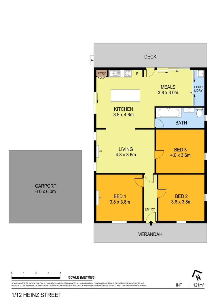 Floorplan of Homely house listing, 1/21 Heinz Street, White Hills VIC 3550