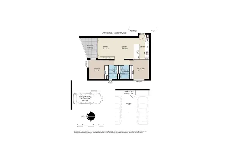 Floorplan of Homely apartment listing, 208/5 Belmont Avenue, Wollstonecraft NSW 2065