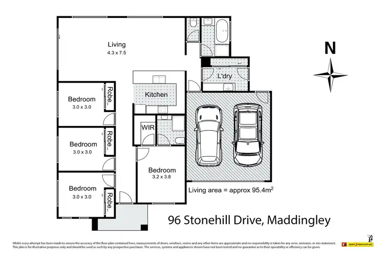 Floorplan of Homely house listing, 96 Stonehill Drive, Maddingley VIC 3340