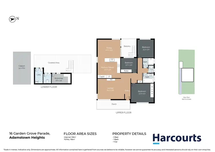Floorplan of Homely house listing, 16 Garden Grove Parade, Adamstown Heights NSW 2289