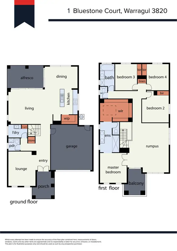 Floorplan of Homely house listing, 1 Bluestone Court, Warragul VIC 3820