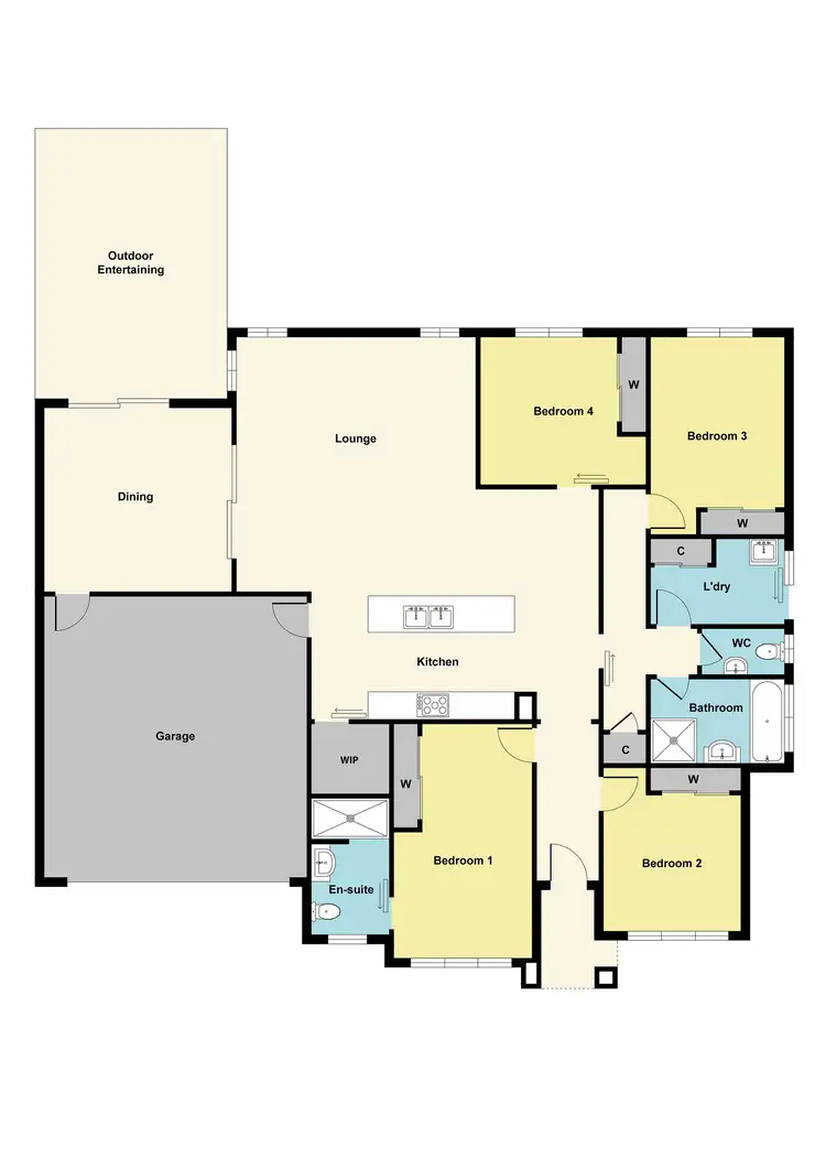 Floorplan of Homely house listing, 91 Simson Street, Carisbrook VIC 3464
