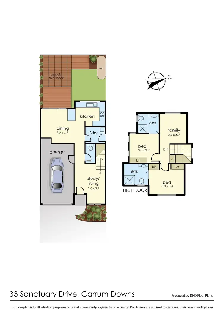 Floorplan of Homely townhouse listing, 33 Sanctuary Drive, Carrum Downs VIC 3201