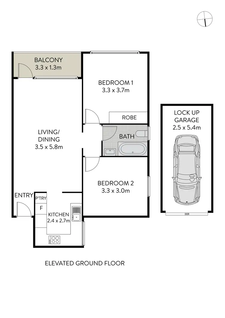 Floorplan of Homely apartment listing, 2/31 Elizabeth Street, Ashfield NSW 2131
