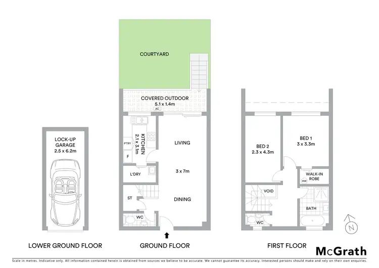 Floorplan of Homely townhouse listing, 7/120 Chandos Street, Crows Nest NSW 2065