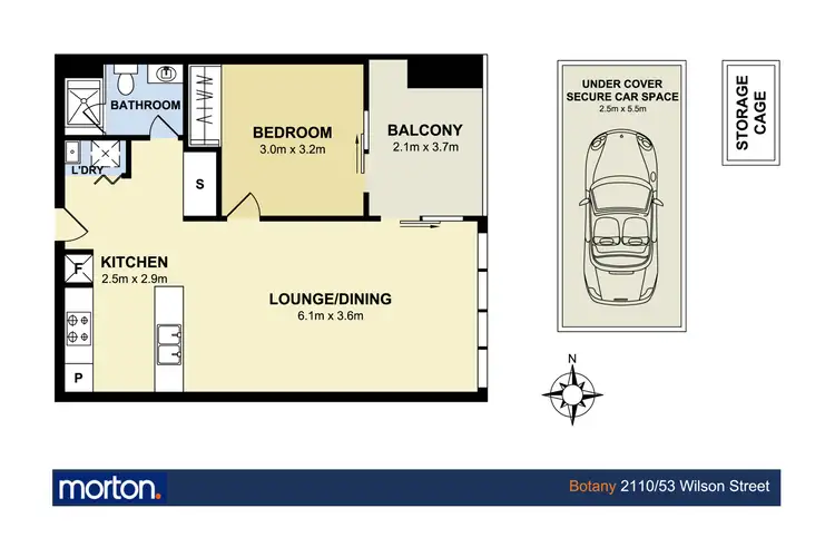 Floorplan of Homely apartment listing, 2110/53 Wilson Street, Botany NSW 2019