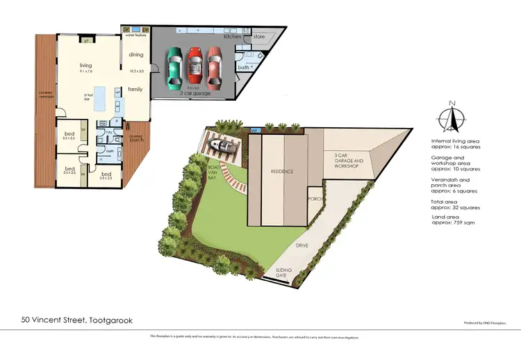 Floorplan of Homely house listing, 50 Vincent Street, Tootgarook VIC 3941