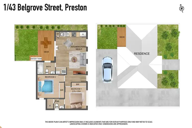 Floorplan of Homely unit listing, 1/43 Belgrove Crescent, Preston VIC 3072