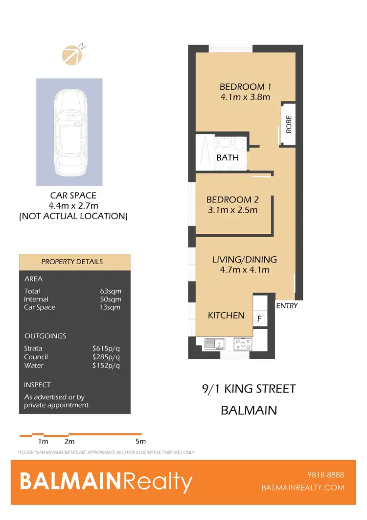 Floorplan of Homely apartment listing, 9/1 King Street, Balmain NSW 2041
