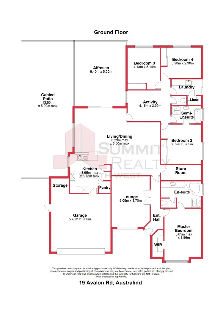 Floorplan of Homely house listing, 19 Avalon Road, Australind WA 6233