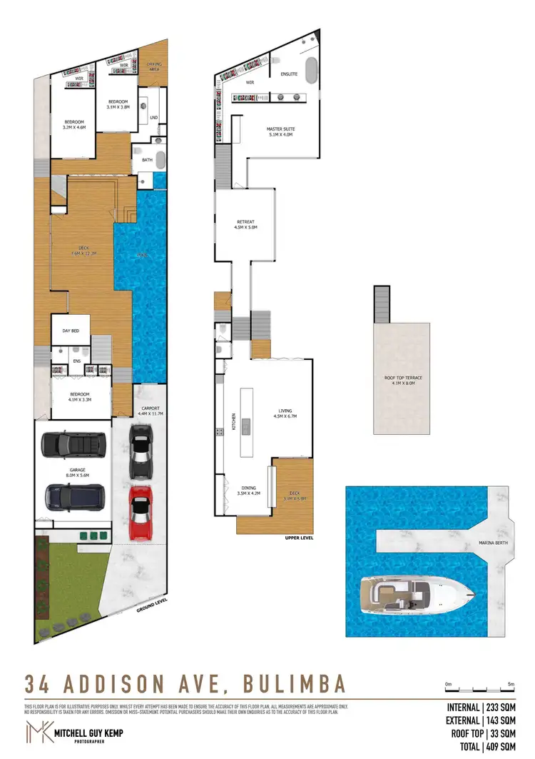 Floorplan of Homely house listing, 34 Addison Avenue, Bulimba QLD 4171