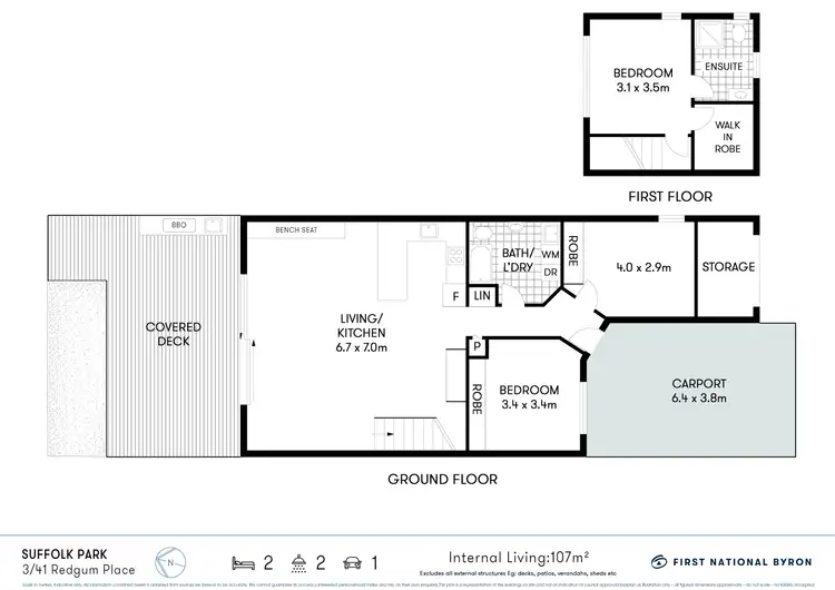 Floorplan of Homely unit listing, 3/41 Redgum Place, Suffolk Park NSW 2481