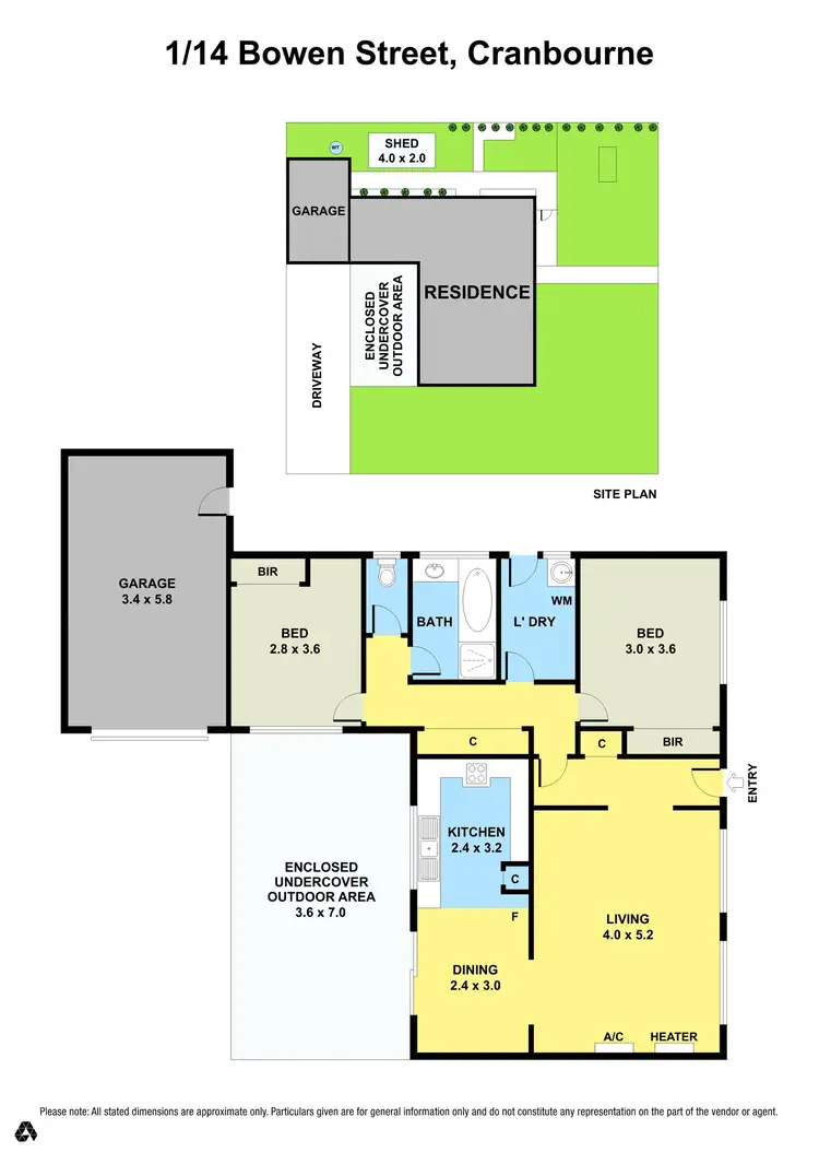 Floorplan of Homely house listing, 1/14 Bowen Street, Cranbourne VIC 3977