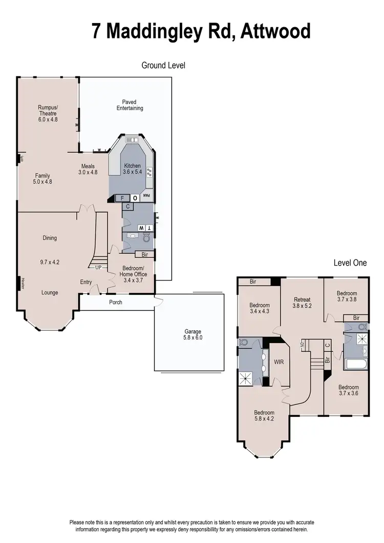 Floorplan of Homely house listing, 7 Maddingley Road, Attwood VIC 3049