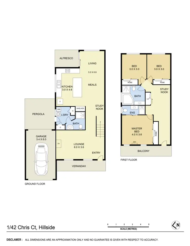 Floorplan of Homely townhouse listing, 1/42 Chris Court, Hillside VIC 3037