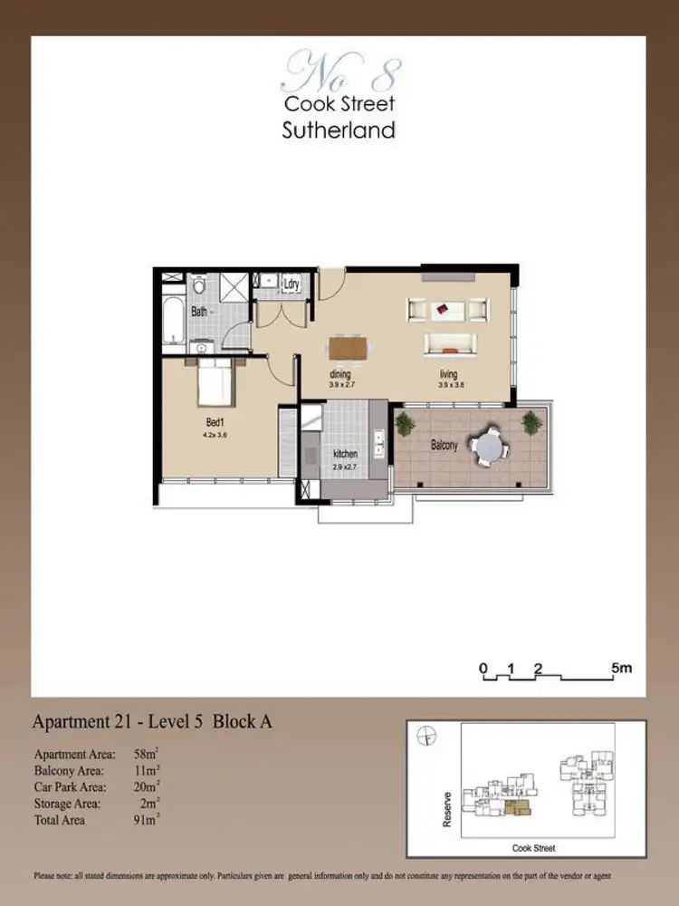 Floorplan of Homely apartment listing, 21/8 Cook Street, Sutherland NSW 2232